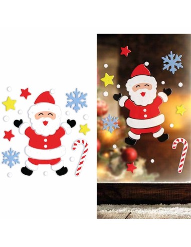 BABBO NATALE DECORAZIONE IN GEL 20X25...