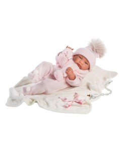 TUTINA ROSA CON CAPPELLO PONPON E COPERTA  43CM LLOV984316