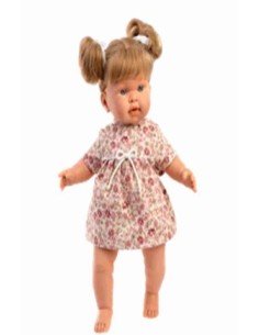 ABITO ROSA CON FIORI GRANDI 42CM LLOV9420007