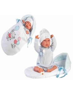 BEB CON SACCO NANNA AZZURRO 44CM LLO84451