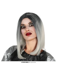 PARRUCCA CASCHETTO LUNGO NERO BIANCO 4029