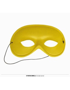 MASCHERA DOMINO SETA GIALLO  12487