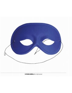 MASCHERA DOMINO SETA BLU 12488