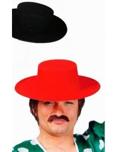 CAPPELLO NERO VELLUTATO FLAMENCO 13342