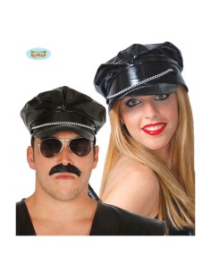 CAPPELLO NERO CON CATENA 13707