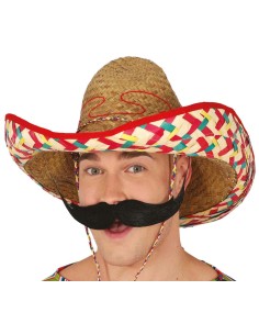 CAPPELLO DI PAGLIA MESSICANO 50 CM DECORATO, ADULT 13755