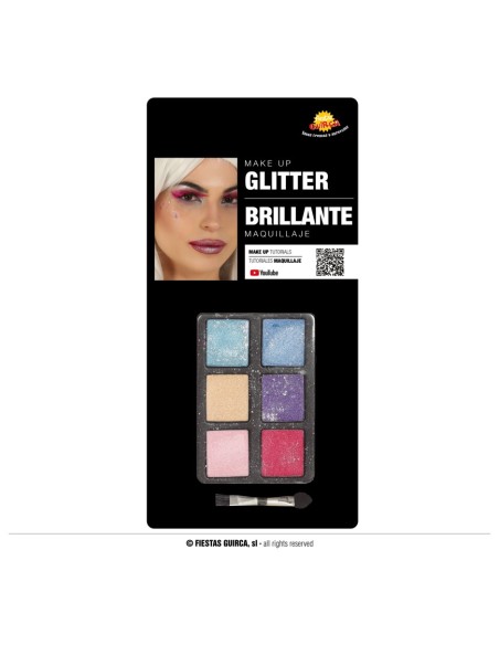 SET 6 COLORI GLITTER CON PENNELLO 15719