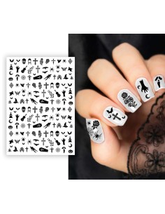 ADESIVI PER UNGHIE NERI 10X7 CM 15913