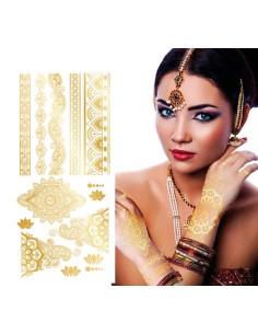 TATUAGGIO ORIENTALE ORO, ADULTI 15934