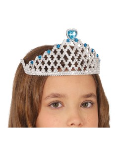 CERCHIETTO D'ARGENTO CON CUORE BLU, ADULTI 23004