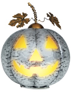 ZUCCA METALICA CON LUCE ARGENTO 16 CM 24959