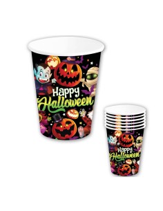 SACCHETTO 6 BICCHIERI MOSTRI 240 ML 9 CM 26912