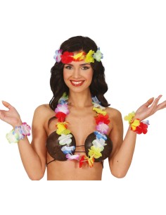 SET HAWAI 4 PEZZI MULTICOLORE, ADULTI 27061