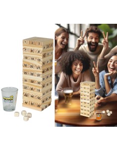 SET EQUILIBRIO BLOCCHI DI LEGNO E 4 TAZZE 31520