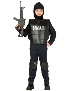 COSTUME POLIZIA SWAT BAMBINI TAGLIA 7 9 ANNI 88495