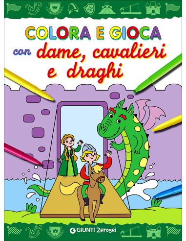 LIBRO COLORA/GIOCA DAME E CAVALIERI