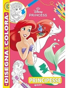 LIBRO PRINCIPESSE DISEGNA E COLORA W0761A