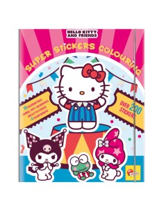 HELLO KITTY AND FRIENDS SUPER STICKERS COLOURING  13324
