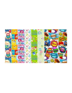 CONFEZIONE 25 FG. 100X140 CARTA REGALO MONOPATINATA...