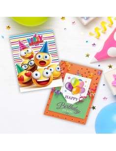 BIGLIETTI BUON COMPLEANNO F.TO 11,5 X 17 CM ASSORTITI...