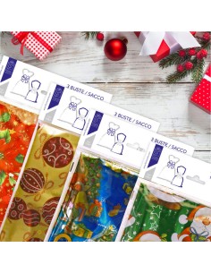 CONF/ 3 BUSTE PPL METALIZZATE F.TO 25x40 + MATASSINA...