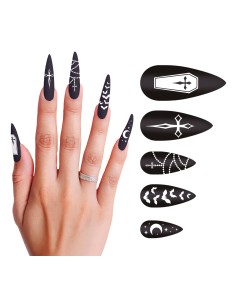 UNGHIE LUNGHE VAMPIRO CON COLLA 12PZ 15921