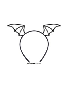 CERCHIETTO PIPISTRELLO CON PERLINE METALLO 24819