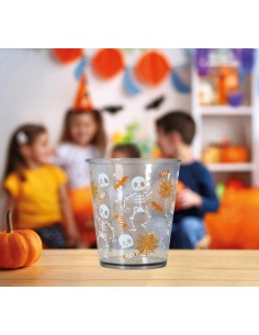 BICCHIERE SCHELETRO NERO 10 CM 26850