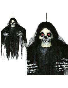 DECORAZIONE DA APPENDERE SCHELETRO LUCE SUONO E MOVIMENTO...