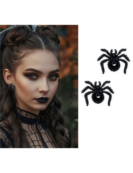 ORECCHINI RAGNI NERI, 2.5 CM 29113