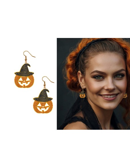 ORECCHINI ZUCCHE PIETRE, 2 CM 29122