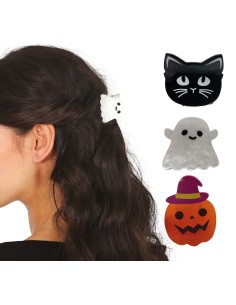 FERMAGLI PER CAPELLI HALLOWEEN ASSORTITI SET 3PZ 29136