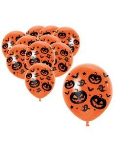 SACCHETTO 10 PALLONCINI ARANCIONI GATTO 30 CM 31504