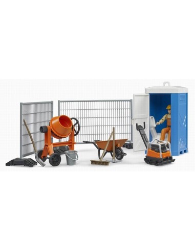 CANTIERE STRADALE CON PERSONAGGIO E ACCESSORI...