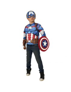 COSTUME CAPITAN AMERICATOP CON MUSCOLI  8-10 ANNI 40224