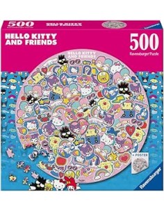 PUZZLE 500 PZ ROUND HELLO KITTY 12001391