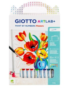 GIOTTO ARTLAB PAINT BY NUMBER FLOWERS F582600