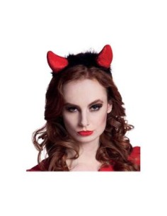 CERCHIETTO DIAVOLO ROSSO IN VELLUTO 31038