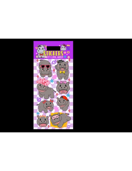 STICKERS PUFFY COOL HIPPO ST0191