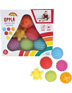 OPPL - 6 PALLINE GIOCA  MORDI PALLINE SENSORIALI IN...