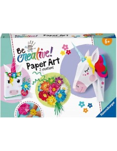 BE CREATIVE MIDI XL PAPER ART FIORI E UNICORNO 23541