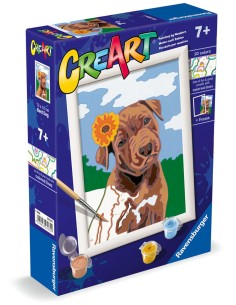 CREART SERIE E CLASSIC - CUCCIOLO CON FIORE 23939