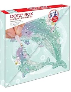 DIAMOND DOTZ BOX FAMIGLIA DELFINI 28X28 DDZDBX.059
