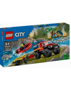 LEGO CITY FIRE FUORISTRADA ANTINCENDIO E GOMMONE DI...