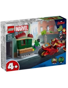 LEGO SUPER HEROES MARVEL IRON MAN CON MOTO E THE HULK 76287