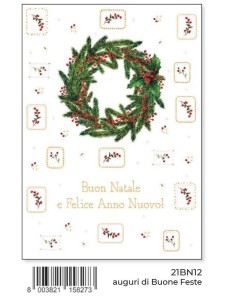 BIGLIETTO AUGURI NATALE 21BN12