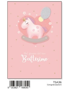 BIGLIETTO BATTESIMO BIMBA TSA36