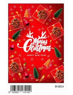 BIGLIETTO BUON NATALE C/FOIL BNB04