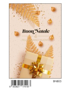 BIGLIETTO BUON NATALE C/FOIL BNB05