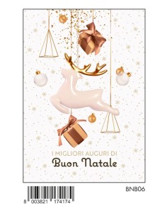 BIGLIETTO BUON NATALE C/FOIL BNB06